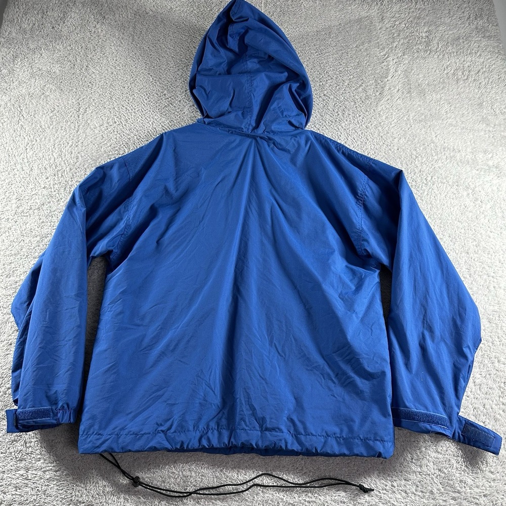 VINTAGE Gap Windbreaker Jacket Mens Small Blue Pull Over Hooded Rain Colorblock - Picture 2 of 12